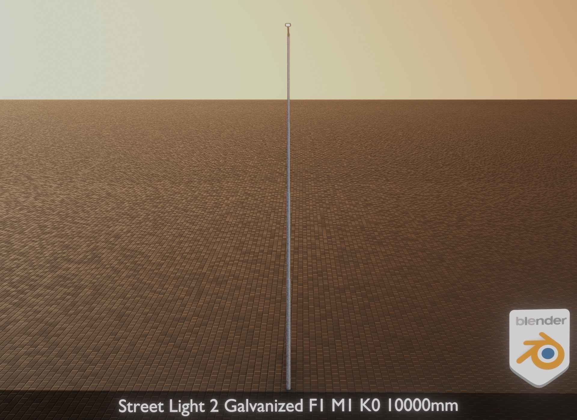 Street Light 2 Galvanized F1 M1 K0 10000mm Low-poly 3D model_31