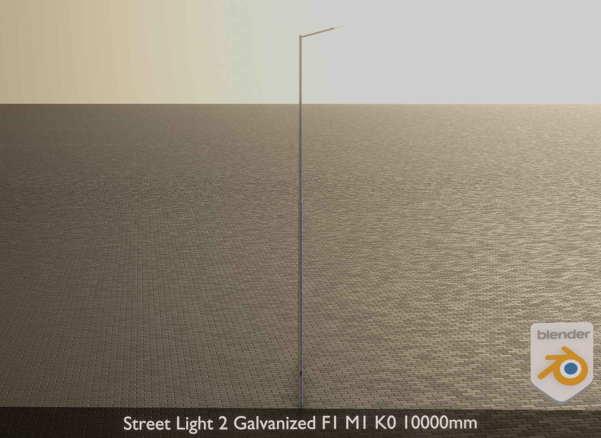 Street Light 2 Galvanized F1 M1 K0 10000mm Low-poly 3D model_20