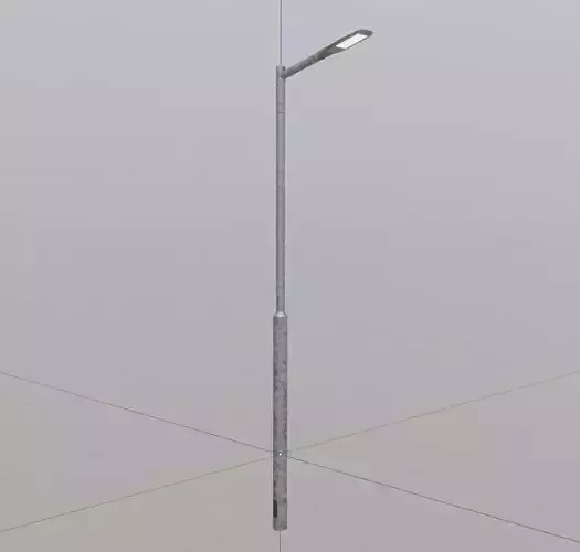 Street Light 2 Galvanized F1 M1 K0 3000mm Low-poly 3D model