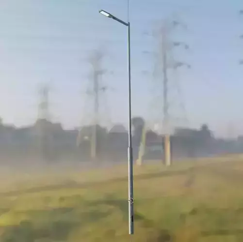 Street Light 2 Galvanized F1 M1 K0 4500mm Low-poly 3D model