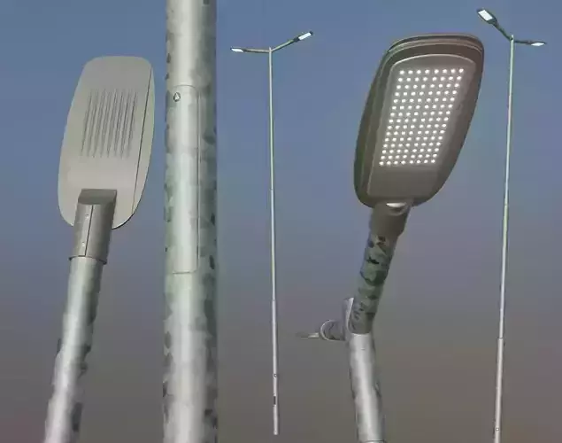 Street Light 2 Galvanized F2 M1 K0 6000mm