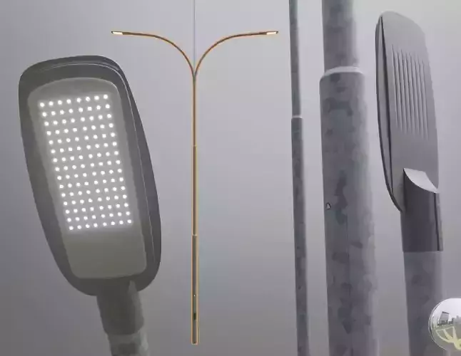 Street Light 2 Galvanized F2 M2 K0 6000mm