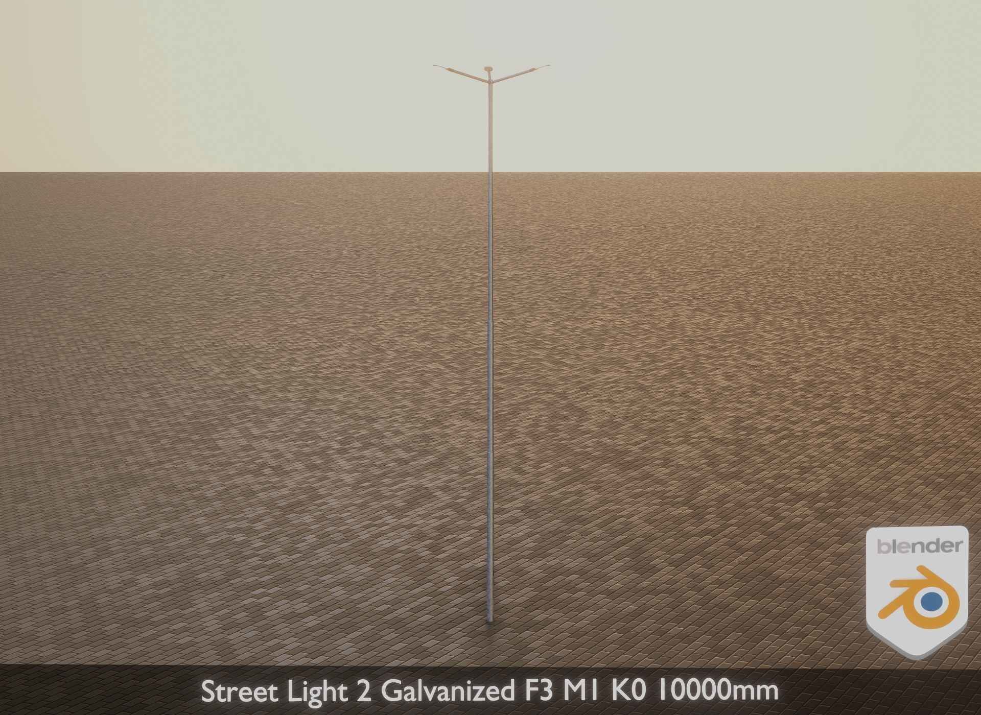 Street Light 2 Galvanized F3 M1 K0 10000mm Low-poly 3D model_34