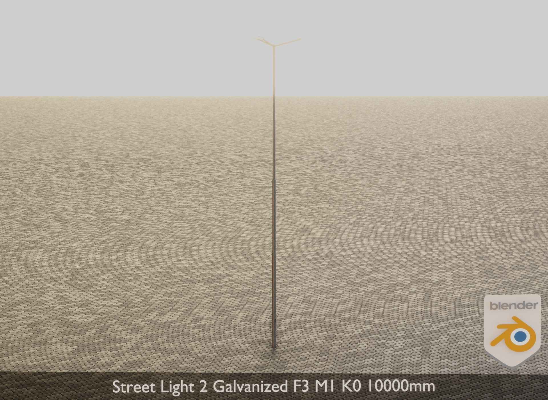Street Light 2 Galvanized F3 M1 K0 10000mm Low-poly 3D model_17