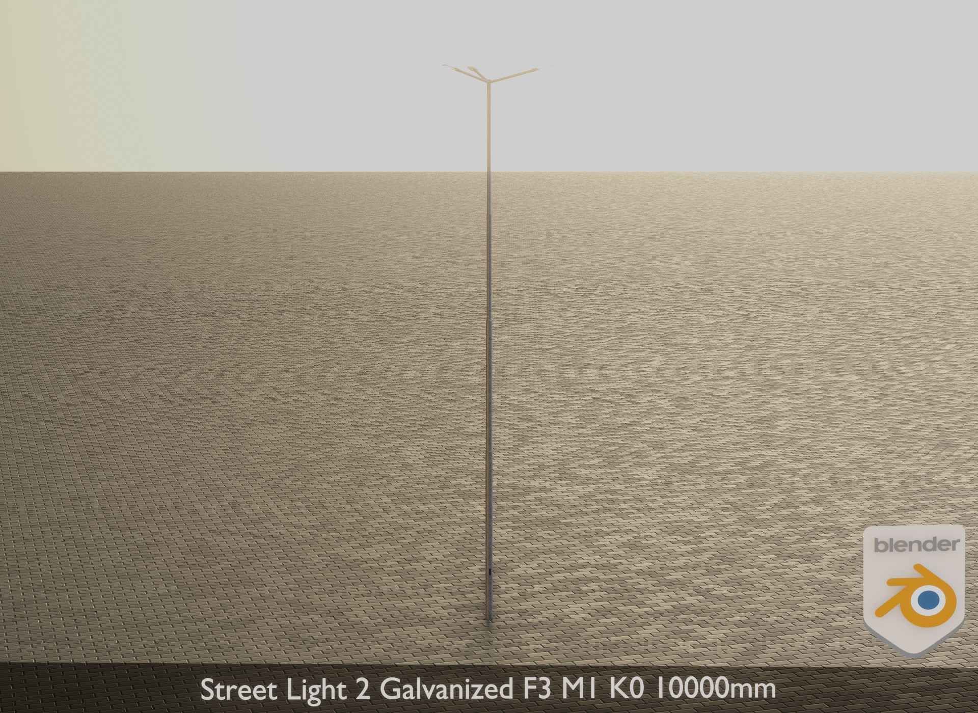 Street Light 2 Galvanized F3 M1 K0 10000mm Low-poly 3D model_19