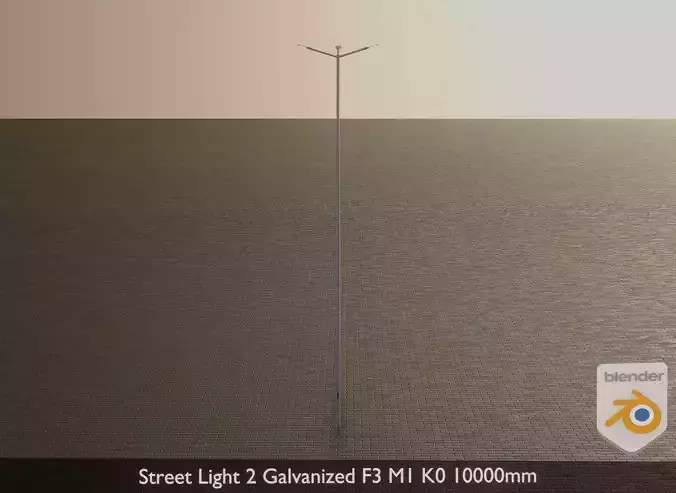 Street Light 2 Galvanized F3 M1 K0 10000mm