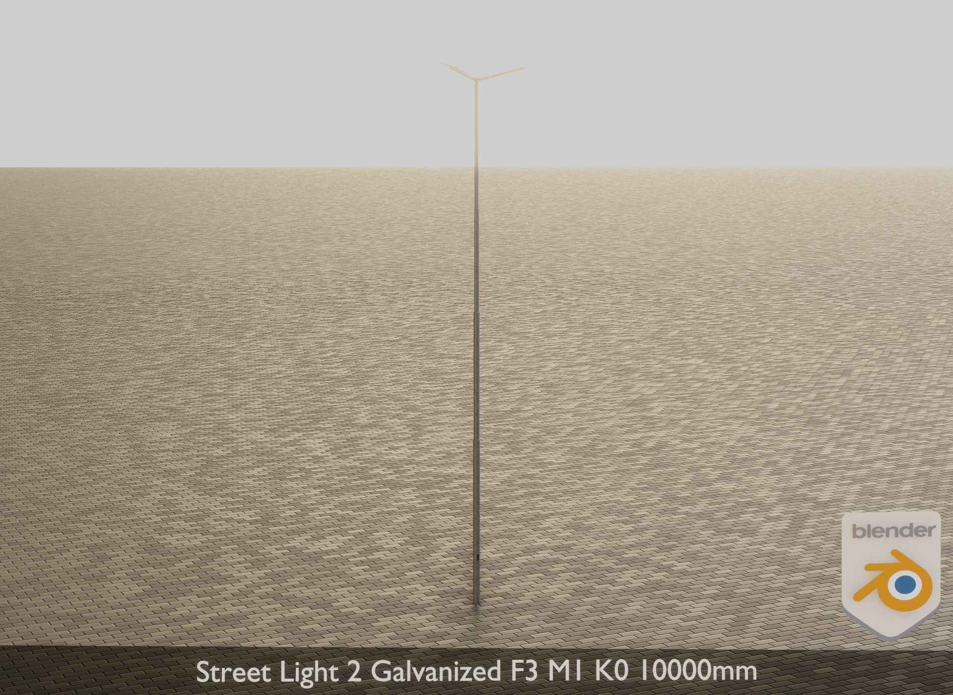 Street Light 2 Galvanized F3 M1 K0 10000mm Low-poly 3D model_18