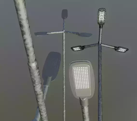 Street Light 2 Galvanized F3 M1 K0 6000mm