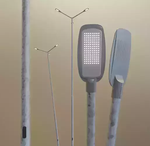 Street Light 2 Galvanized F3 M1 K0 8000mm