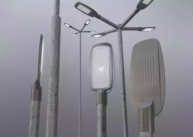 Street Light 2 Galvanized F4 M1 K0 5000mm