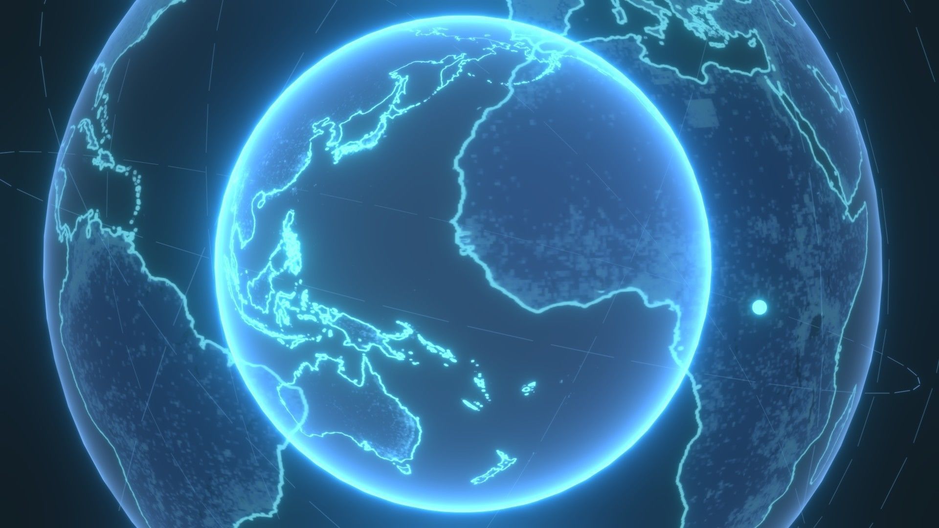 Animated Hologram Planet Earth No 7 Sci-Fi 3D Model Low-poly 3D model_14