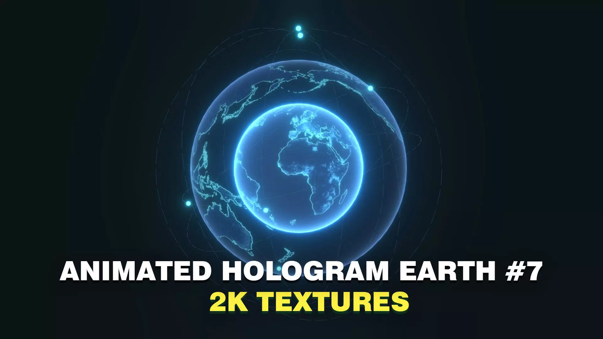 Animated Hologram Planet Earth No 7 Sci-Fi 3D Model Low-poly 3D model_0