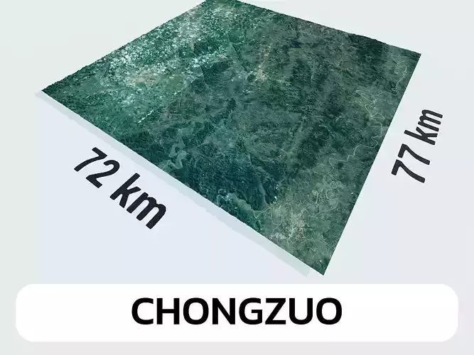 Chongzuo China City Landscape 3D Model