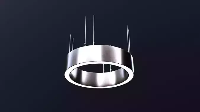 Circle ceiling lamp Free low-poly 3D model