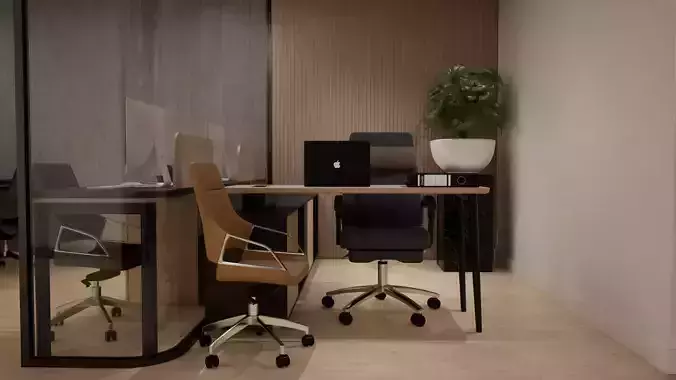 Low poly Office Desk  PARAMETRIC revit family and 3DSMAX model Free 3D model