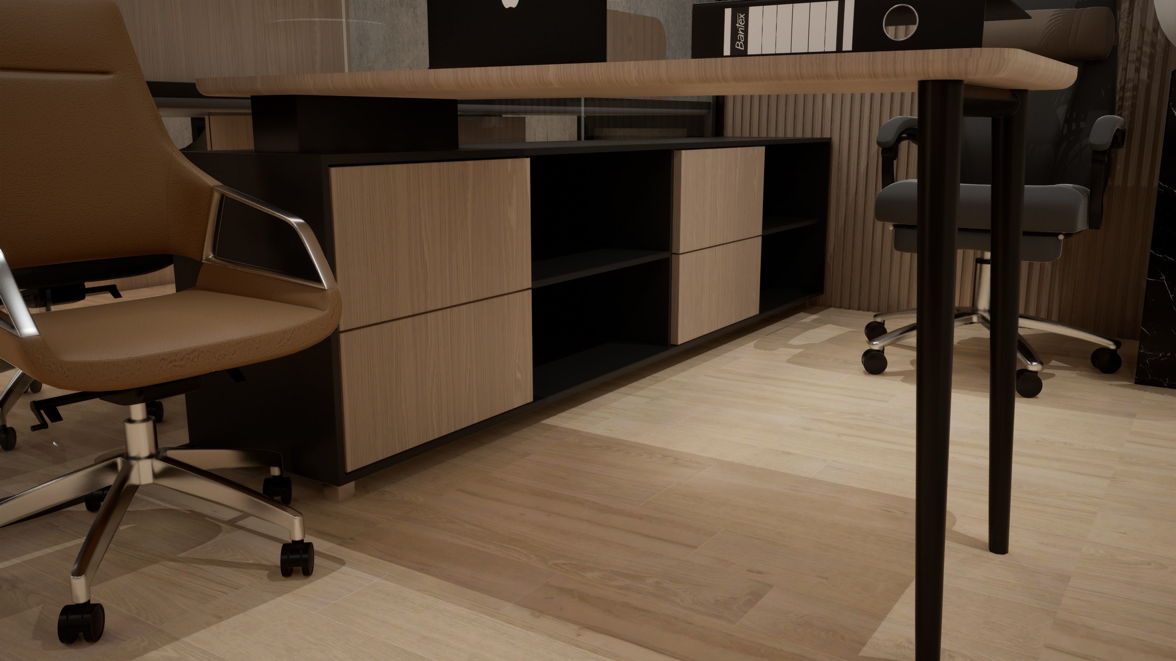 Low poly Office Desk  PARAMETRIC revit family and 3DSMAX model Free 3D model_3