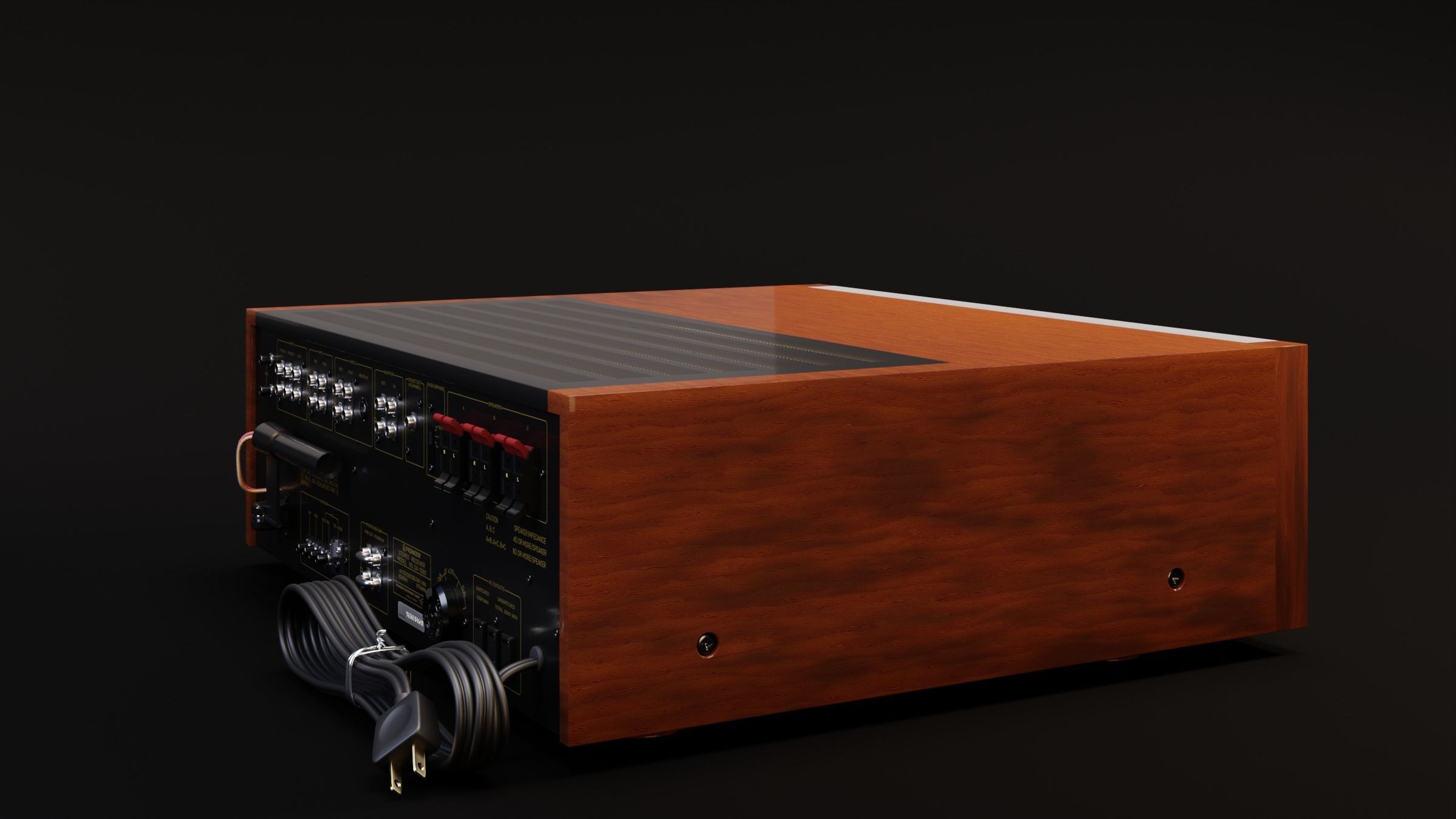 Receiver Pioneer SX-1050 70s 3D model_4