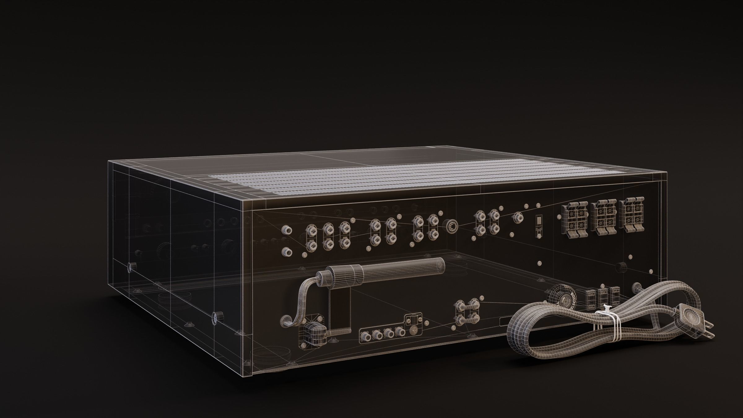 Receiver Pioneer SX-1050 70s 3D model_15