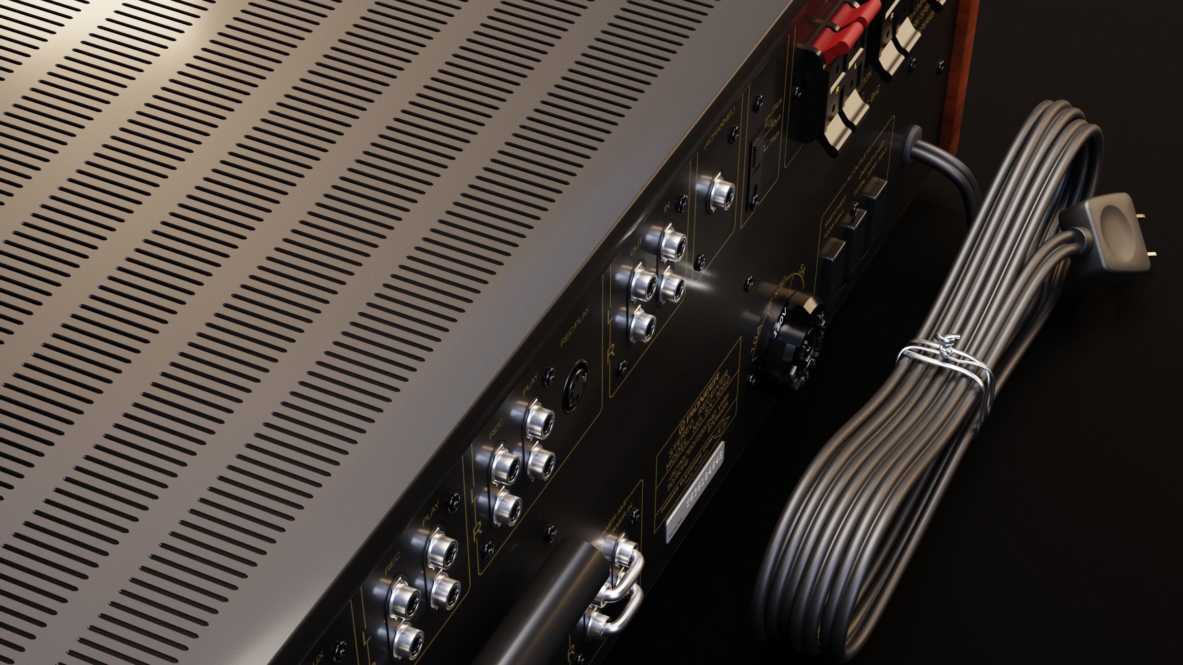 Receiver Pioneer SX-1050 70s 3D model_12