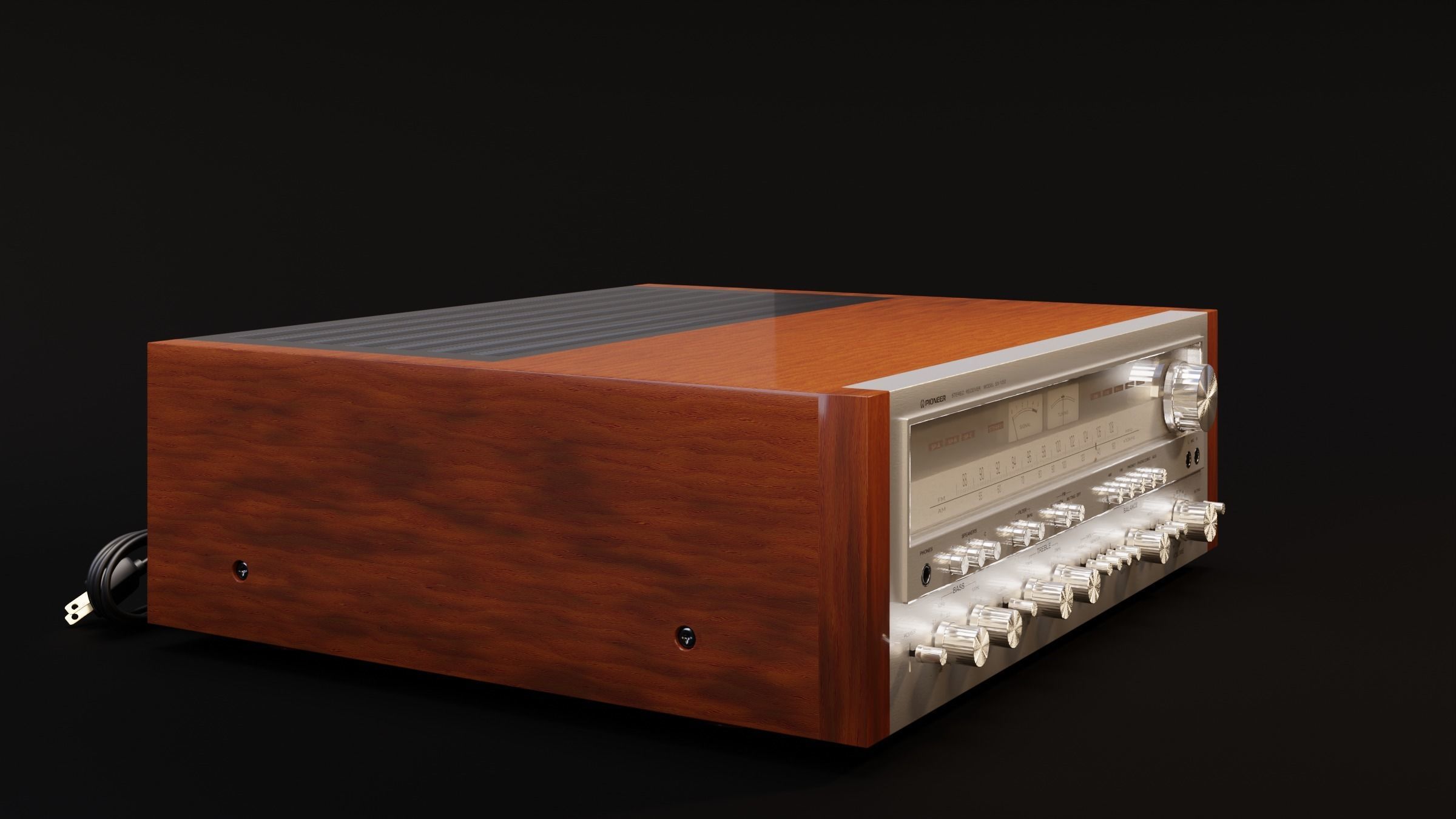 Receiver Pioneer SX-1050 70s 3D model_5