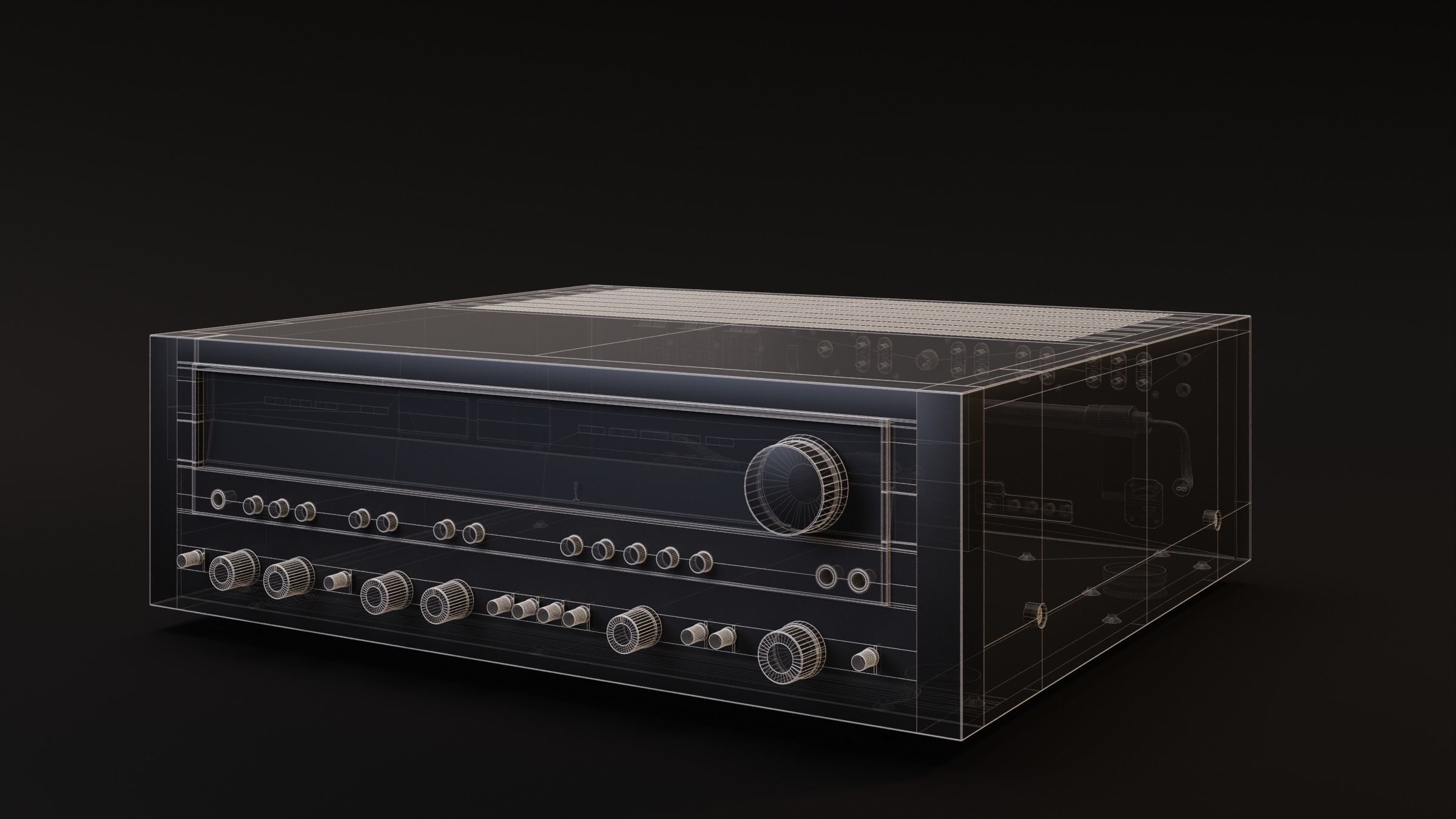 Receiver Pioneer SX-1050 70s 3D model_14