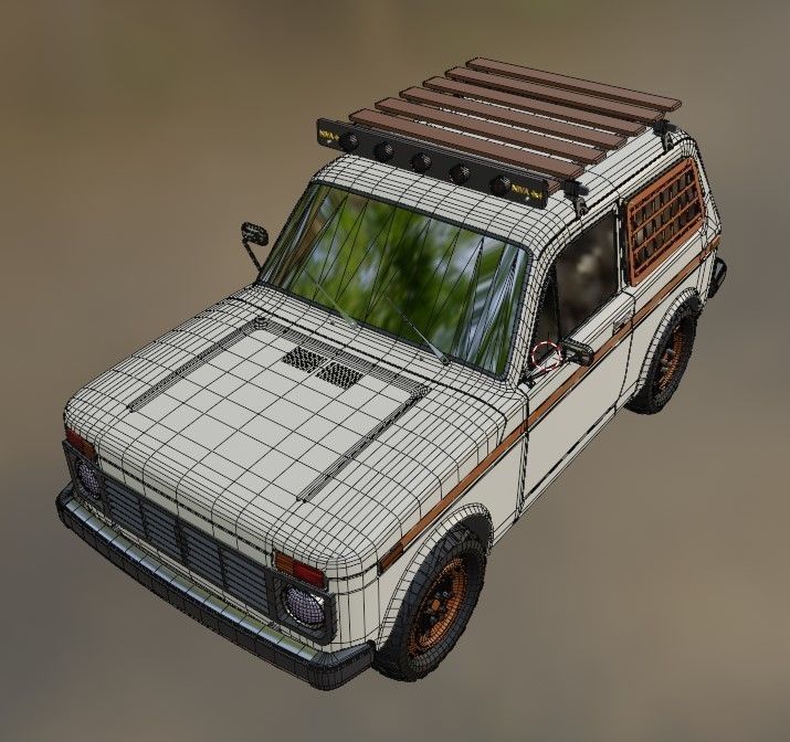 Lada NIVA Low-poly 3D model_10
