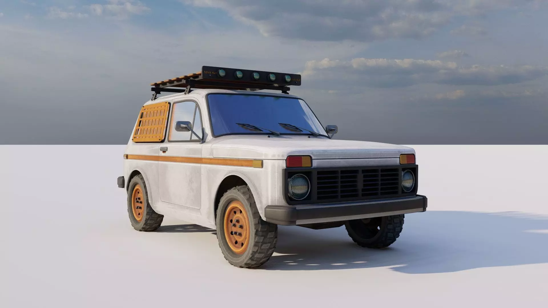 Lada NIVA Low-poly 3D model_0