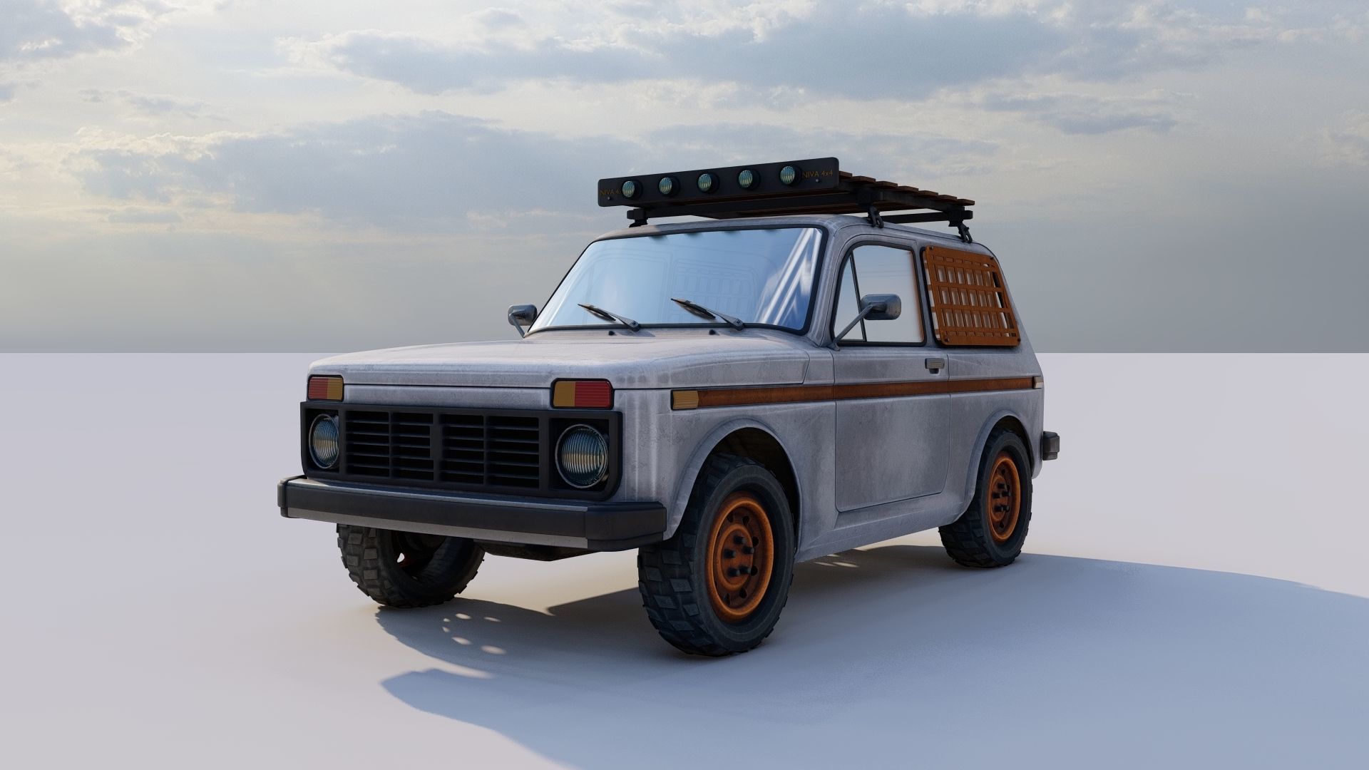 Lada NIVA Low-poly 3D model_1