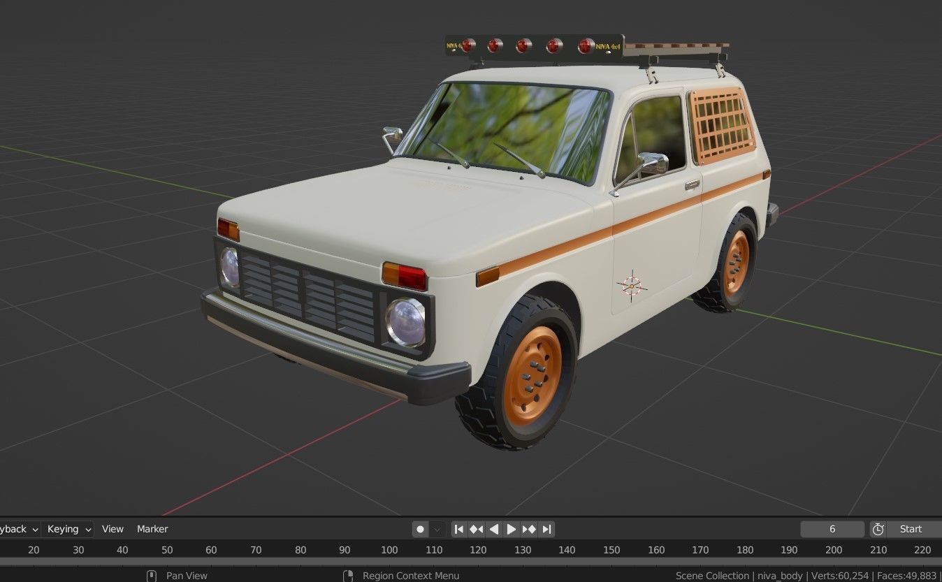 Lada NIVA Low-poly 3D model_6
