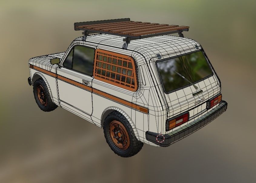 Lada NIVA Low-poly 3D model_9