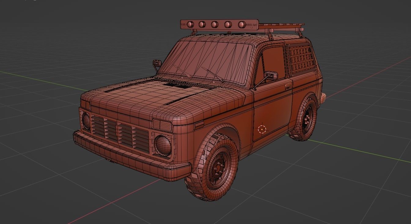 Lada NIVA Low-poly 3D model_12
