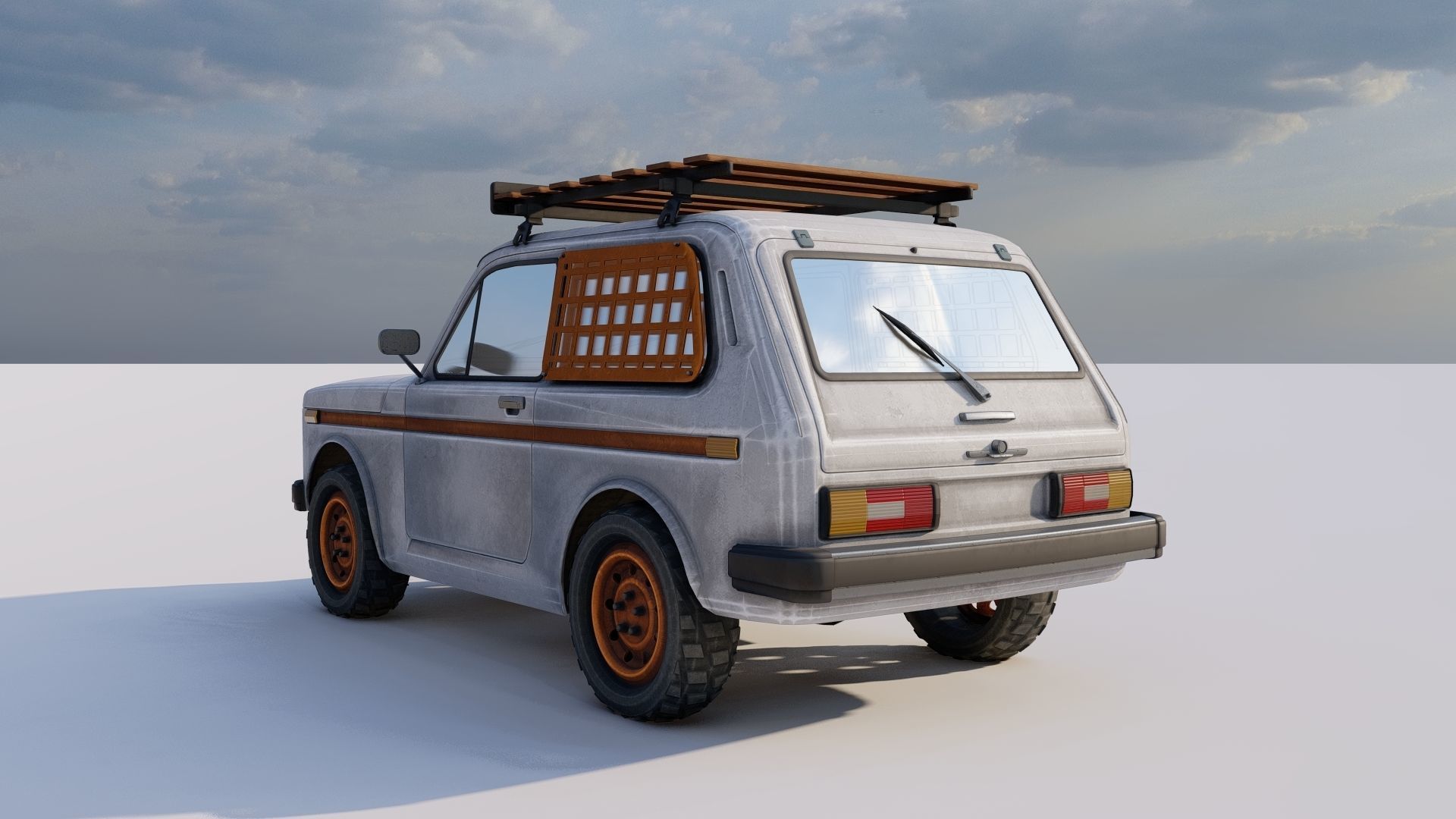 Lada NIVA Low-poly 3D model_2