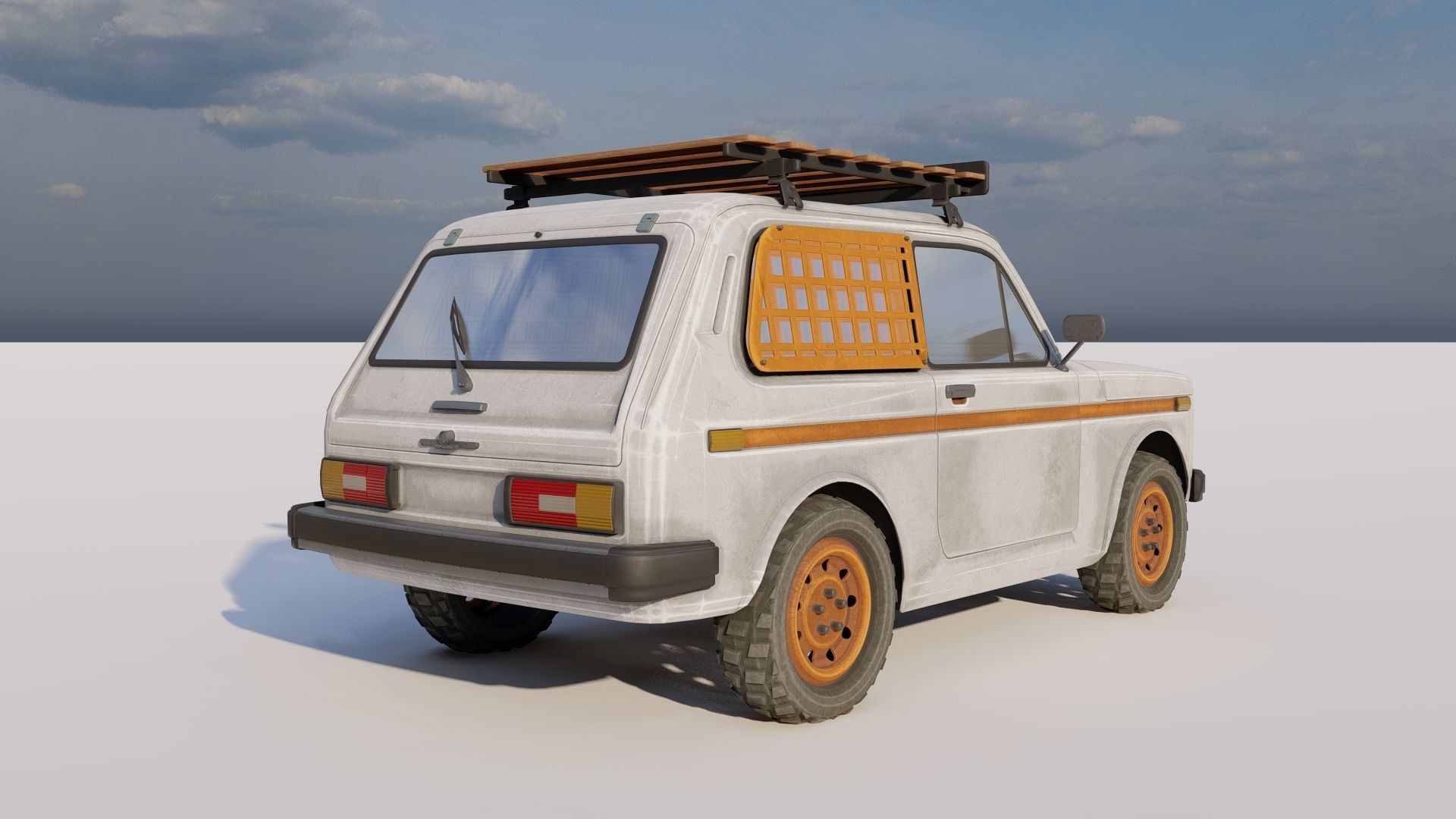 Lada NIVA Low-poly 3D model_3