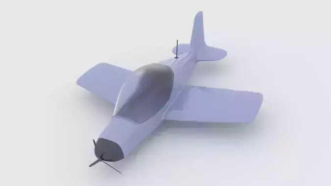 Propeller Airplane 3D animated model