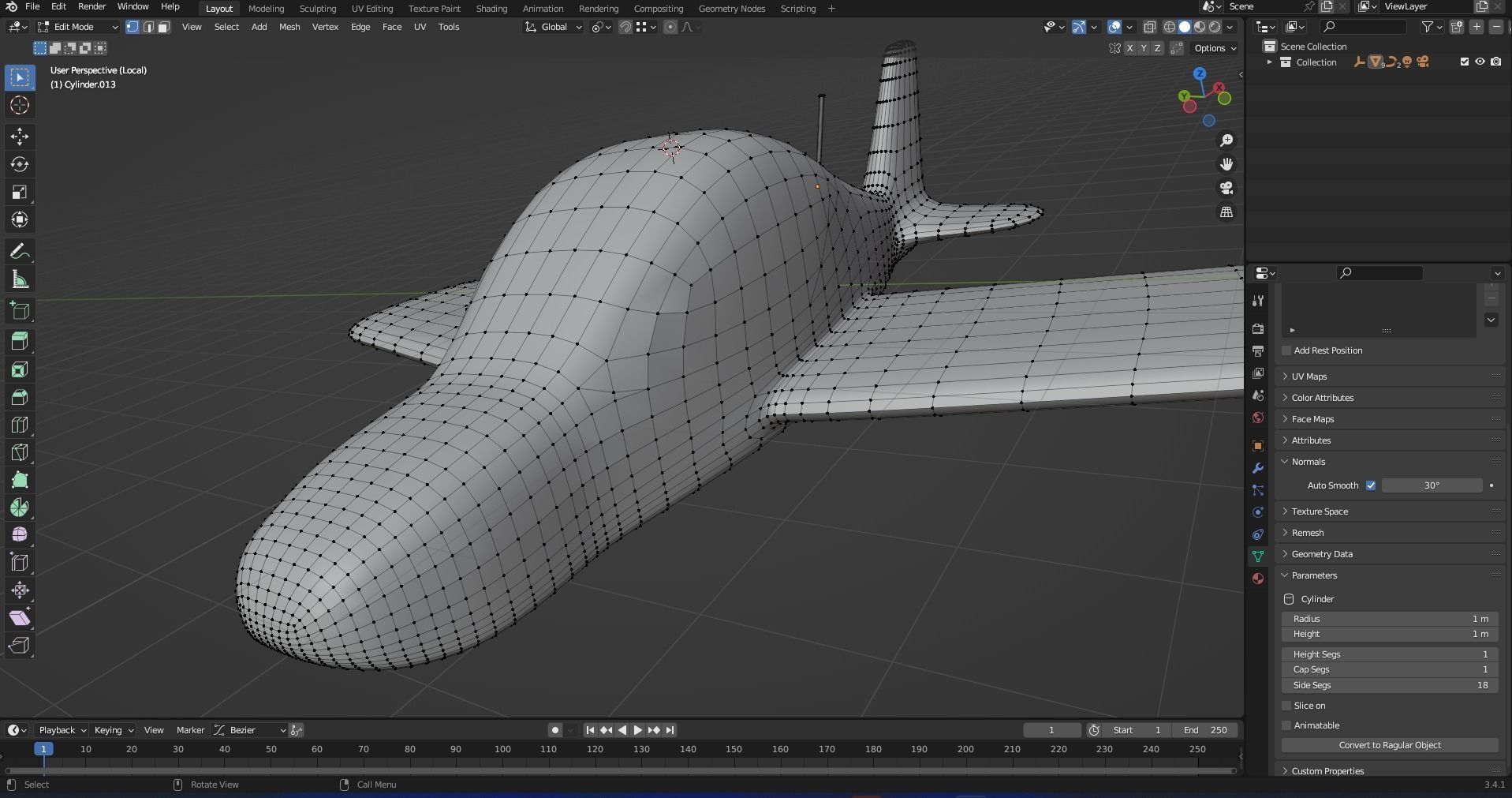 Propeller Airplane 3D animated model 3D model_9
