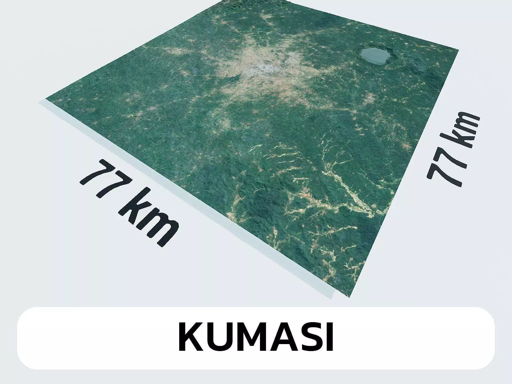 Kumasi Ghana City Landscape 3D Model 3D model_0