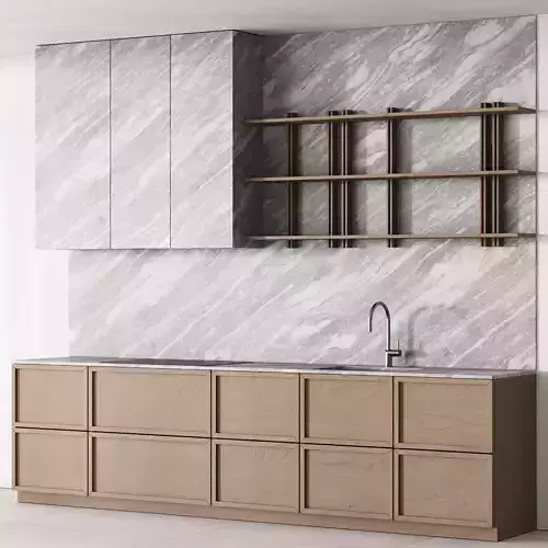 189 modern kitchen 09 snow marble and wood 00