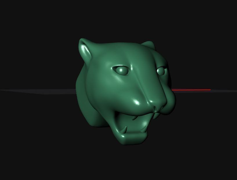 panther Tiger head 3D print model_5