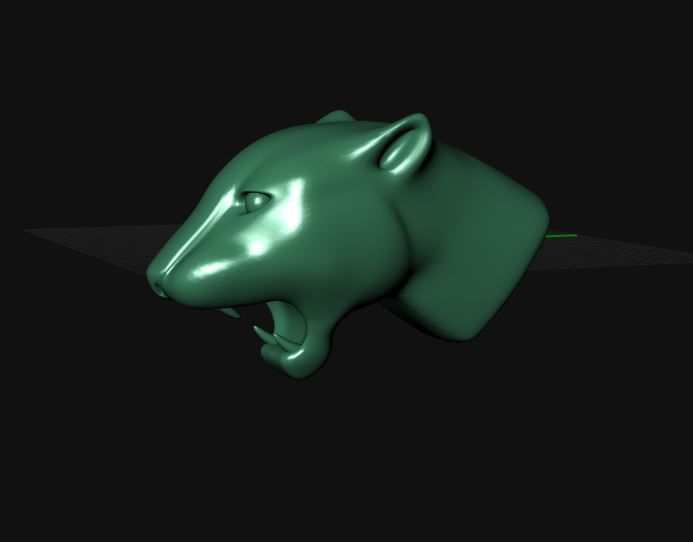 panther Tiger head 3D print model_6