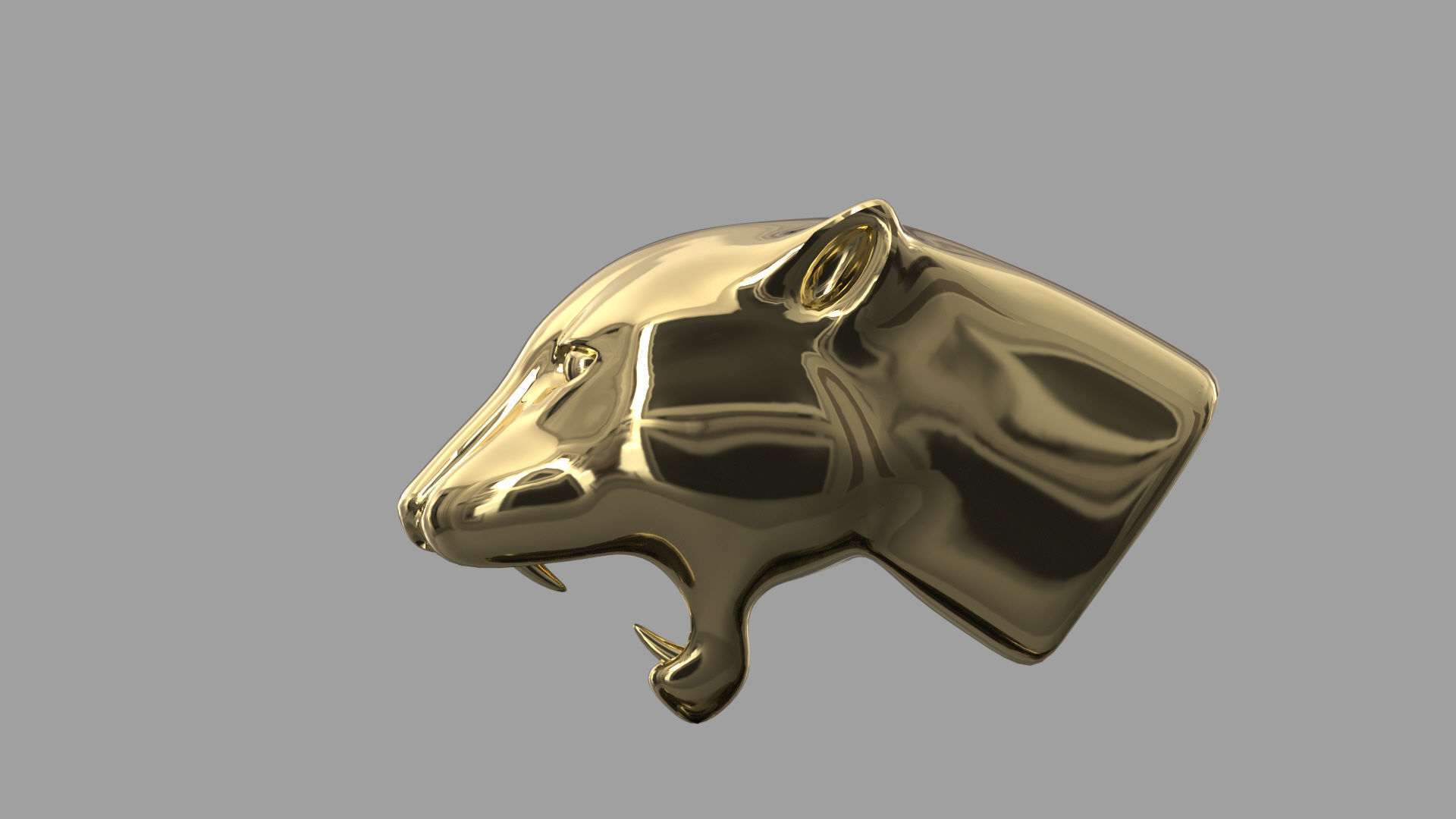 panther Tiger head 3D print model_22