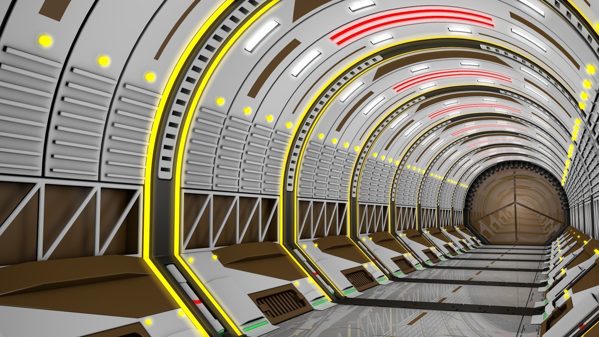 Scvi Fi Corridor 3D model_2