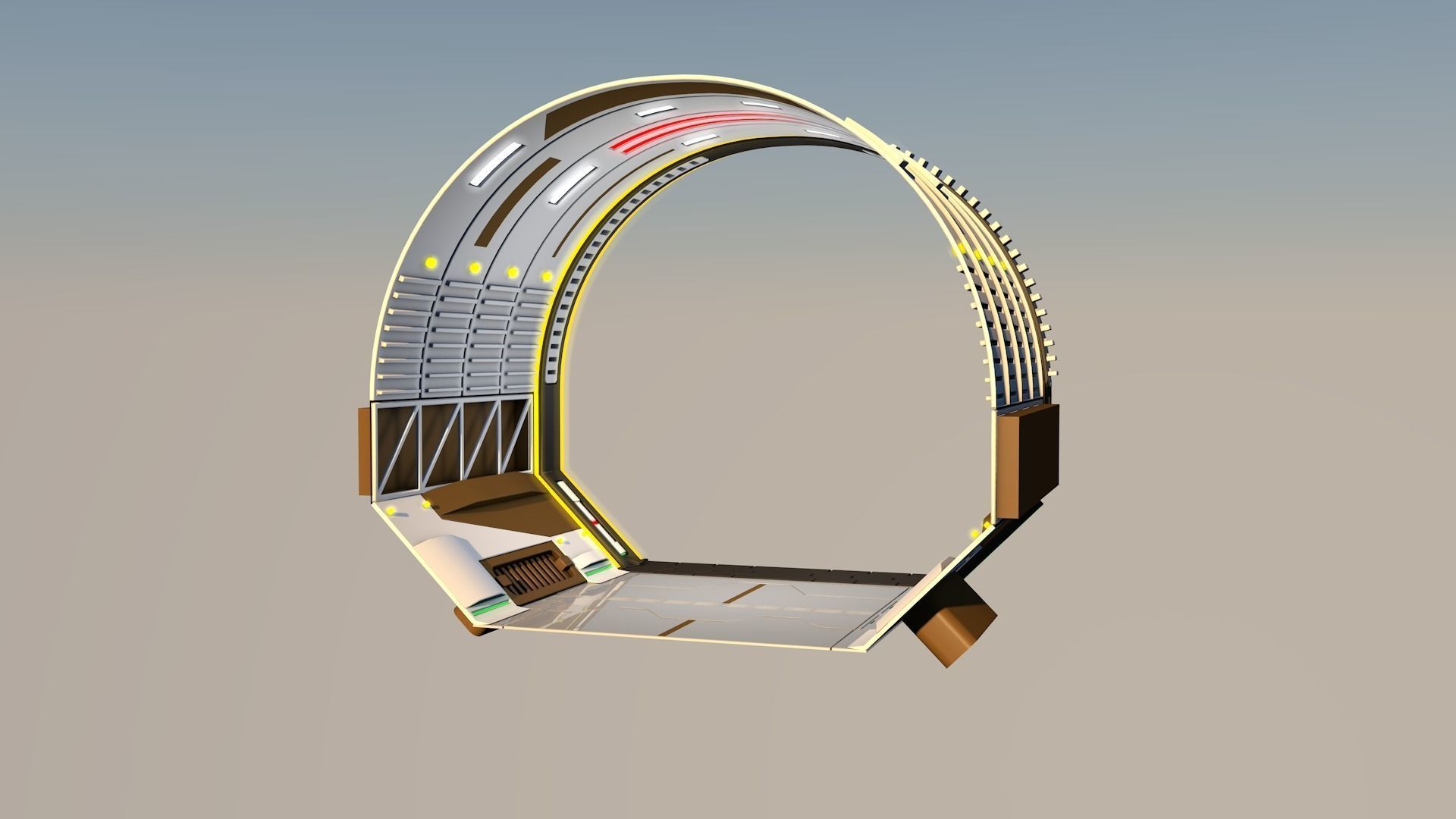 Scvi Fi Corridor 3D model_5