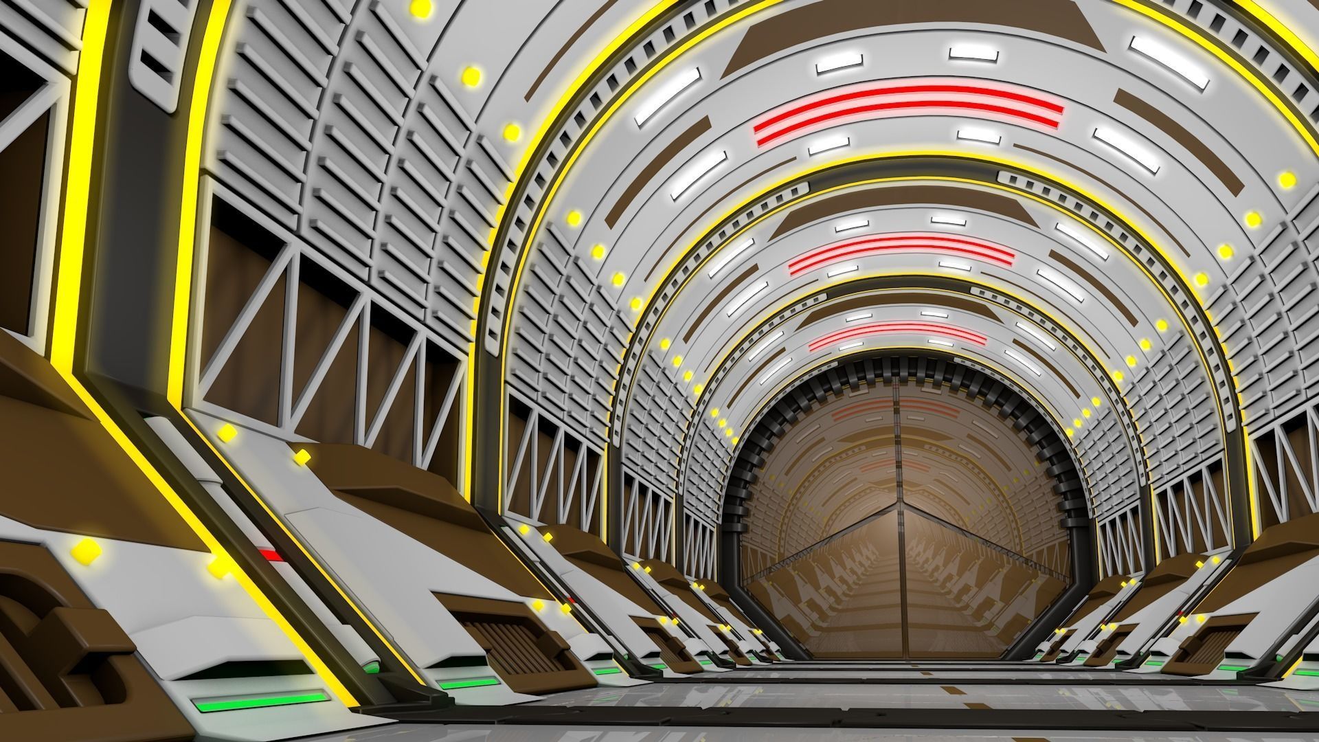 Scvi Fi Corridor 3D model_4