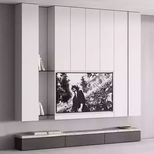 193 tv wall kit 07 minimal white and travertine 00