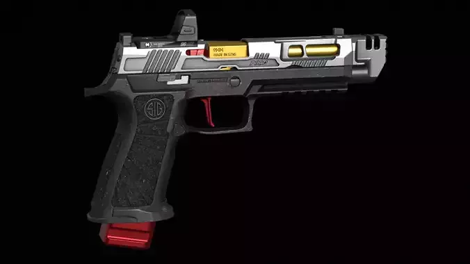 SIG P320 Combat Master Kit Low-poly 3D model