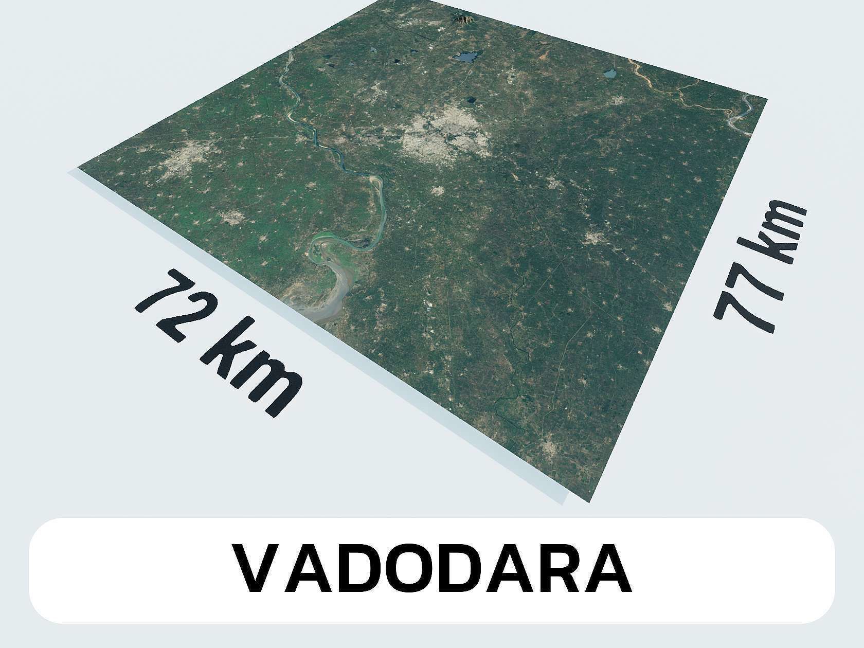 Vadodara India City Landscape 3D Model 3D model | CGTrader
