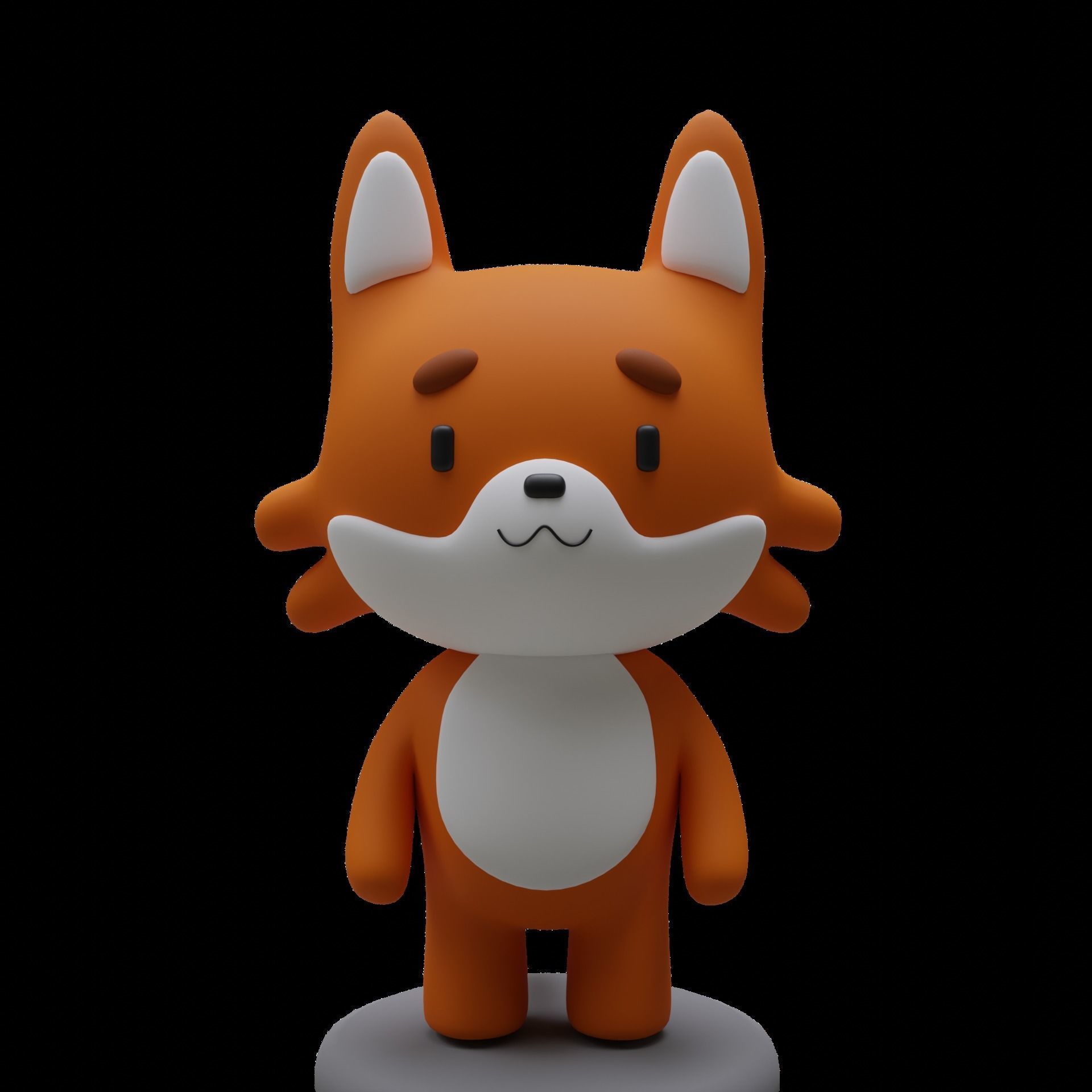 Cute Fox Free 3D model_4
