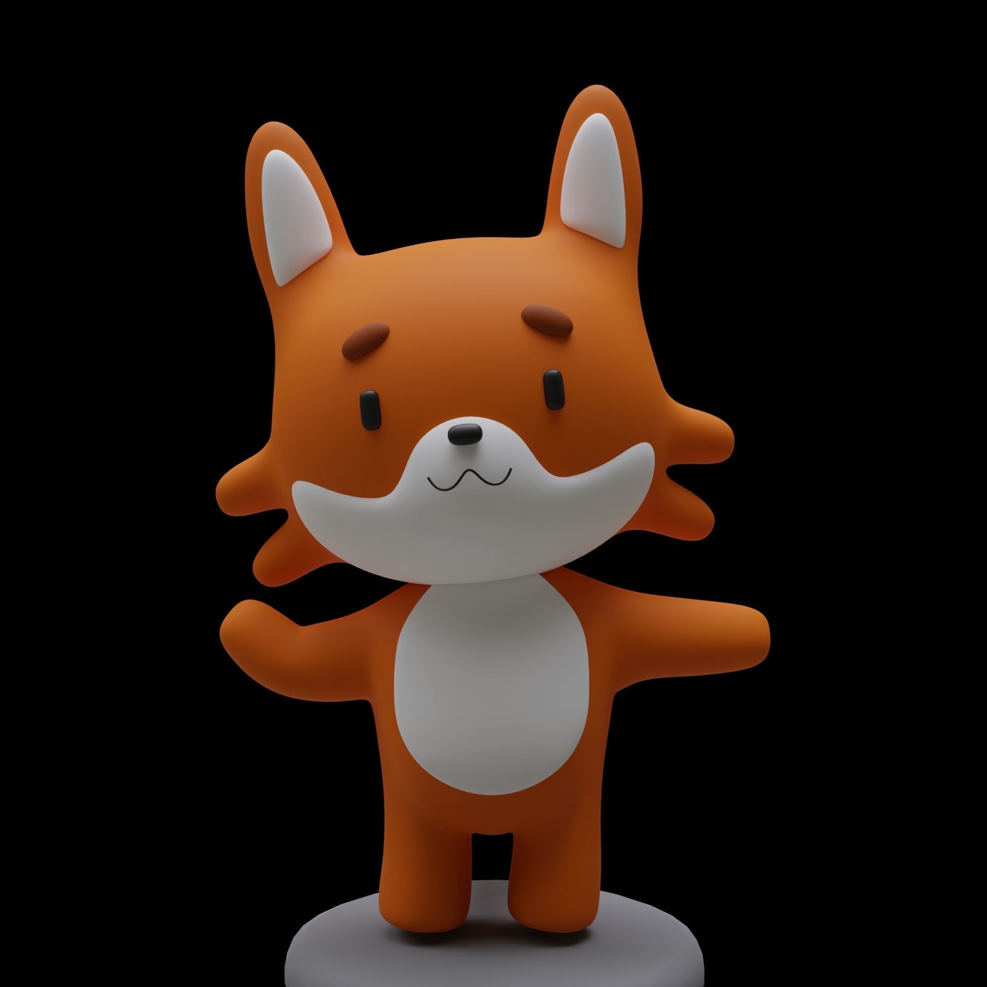 Cute Fox Free 3D model_2