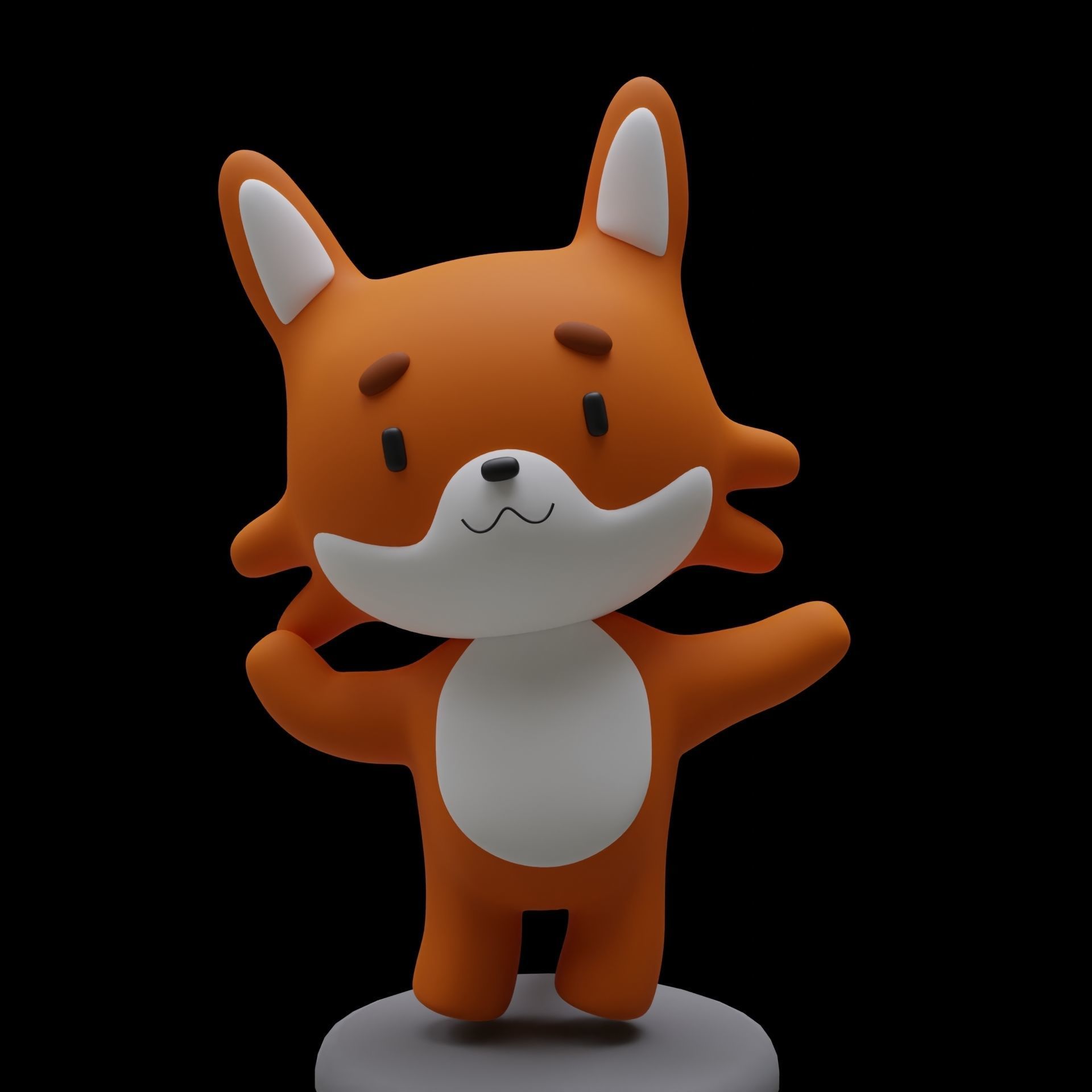 Cute Fox Free 3D model_3