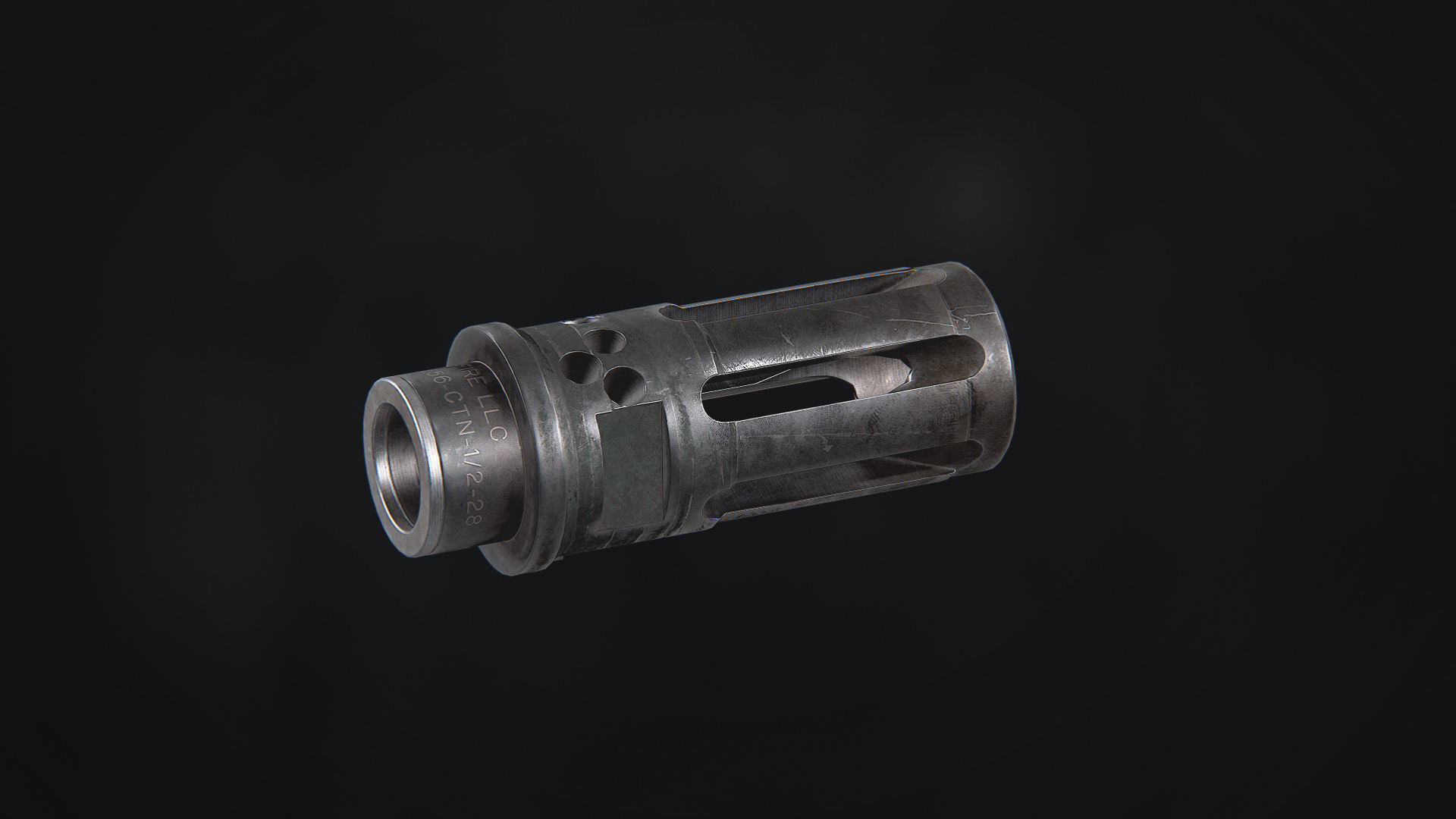 WARCOMP-556-CTN Flash Hider Low-poly 3D model_2